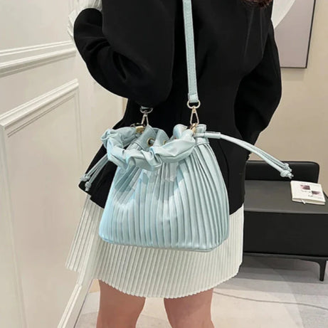 Sac Femme Bourse Bleu et Souple