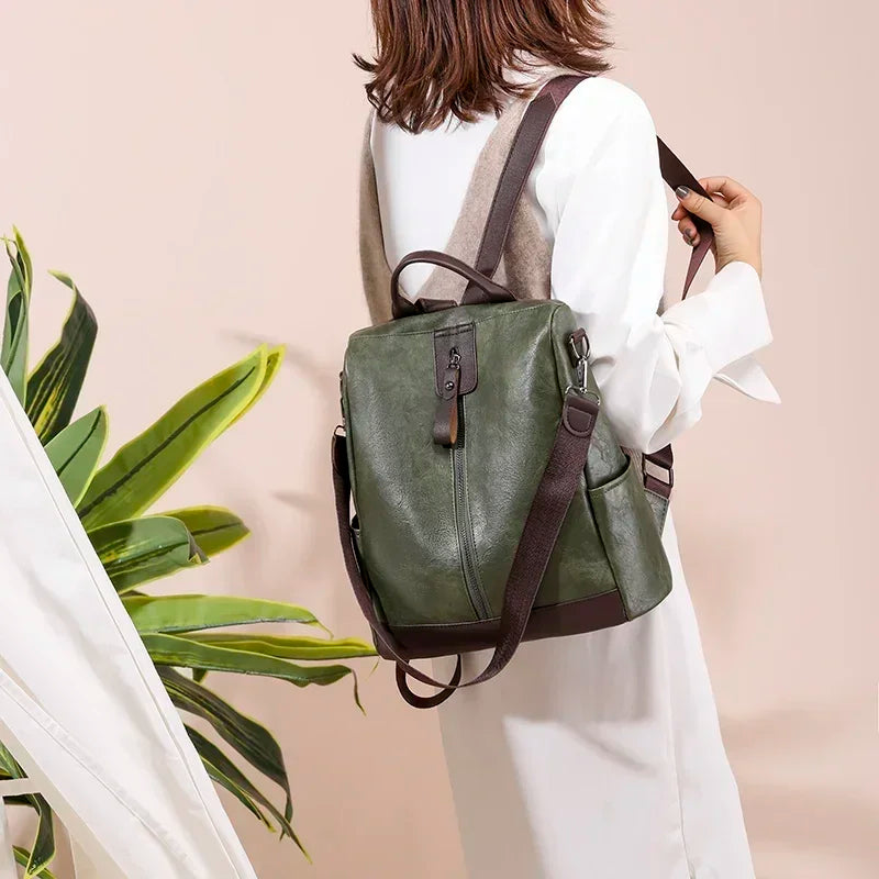 Sac à Main et à Dos Femme Élégant Kaki