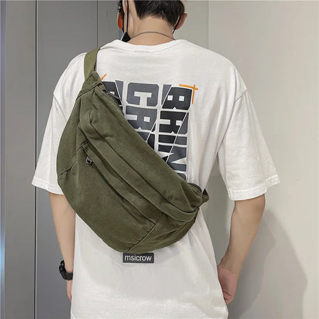 Grand sac à main banane XXL vert
