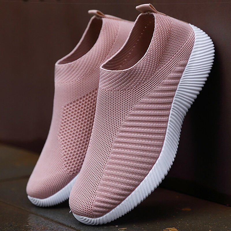 Atmungsaktive und elastische flache Schuhe für Damen - Sprays