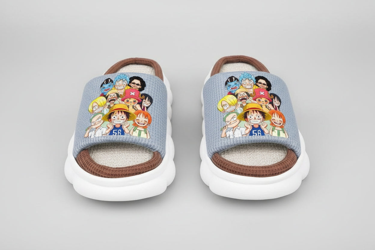 Chaussure manga one piece - Chaussons lumineux Luffy en lin pour garçons