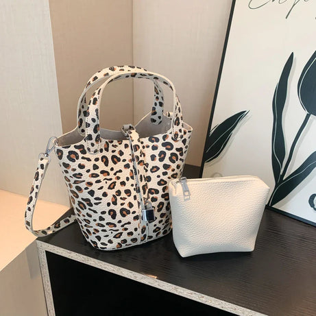 Sac à Main Seau Léopard