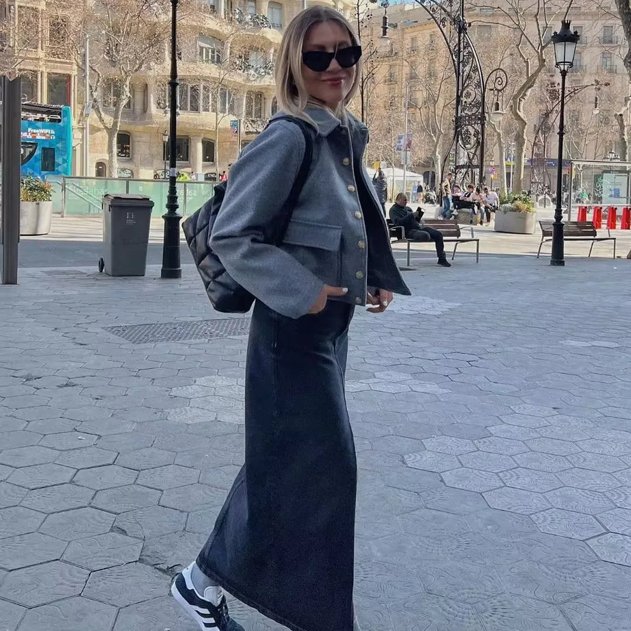 Chic Single-Breasted Jacket for Women