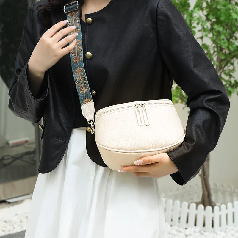Sac à main banane cuir femme
