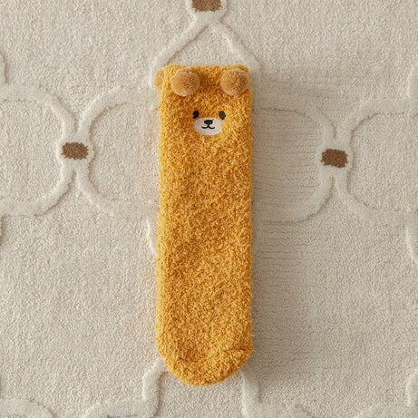 Chaussettes femme peluche avec ours en peluche Margot