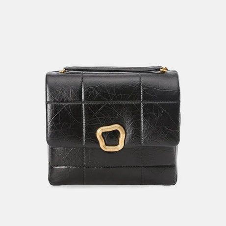 Sac Matelassé Noir Style Mallette