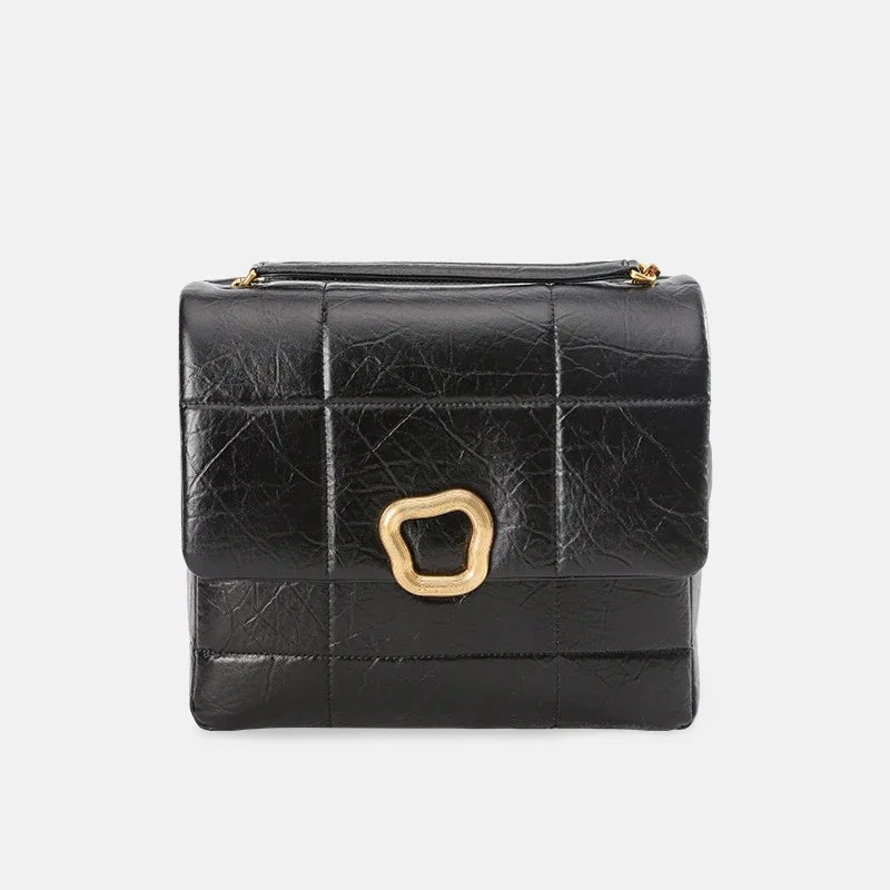Sac Matelassé Noir Style Mallette