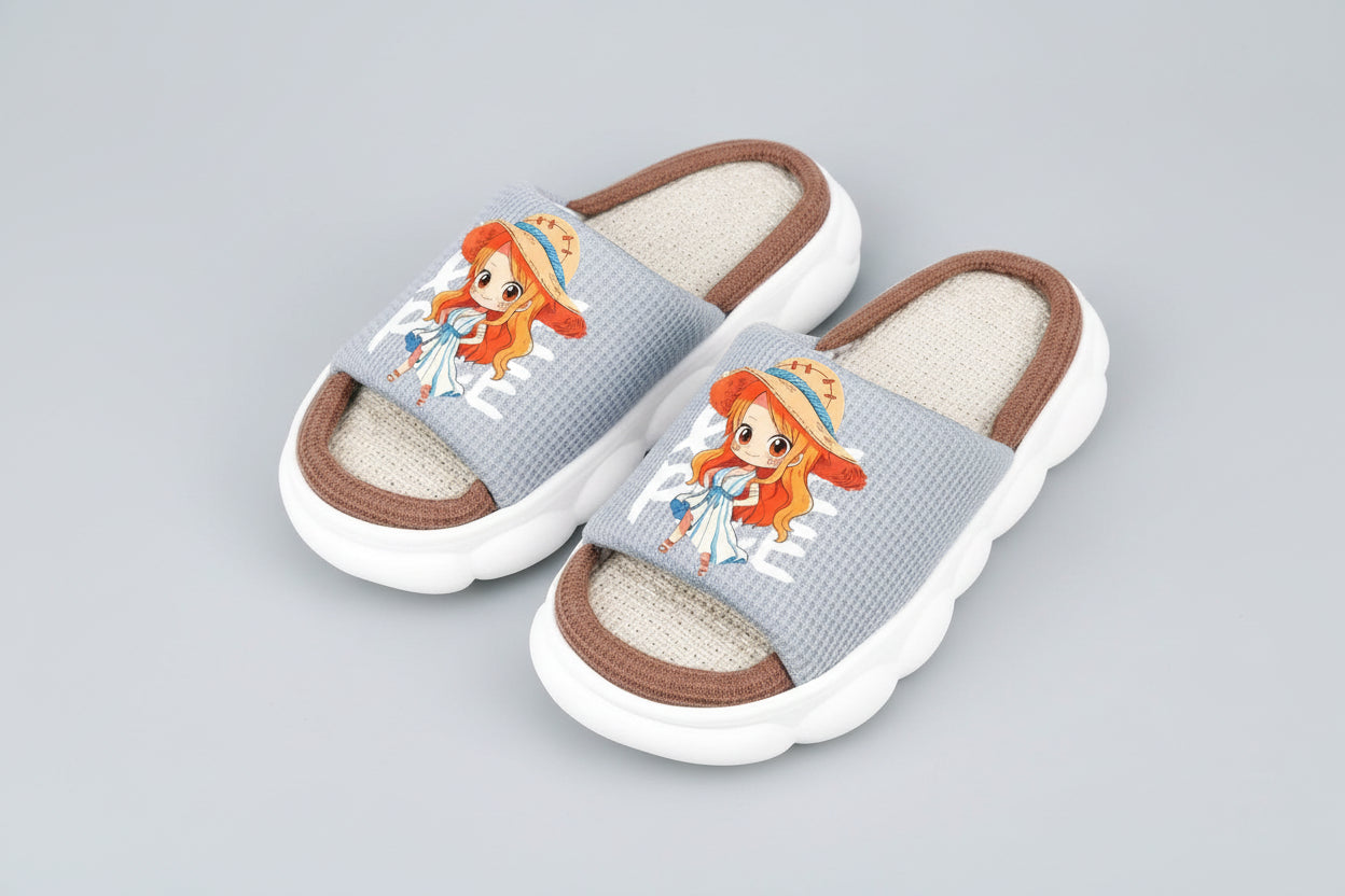 Chaussure manga one piece - Chaussons lumineux Luffy en lin pour garçons