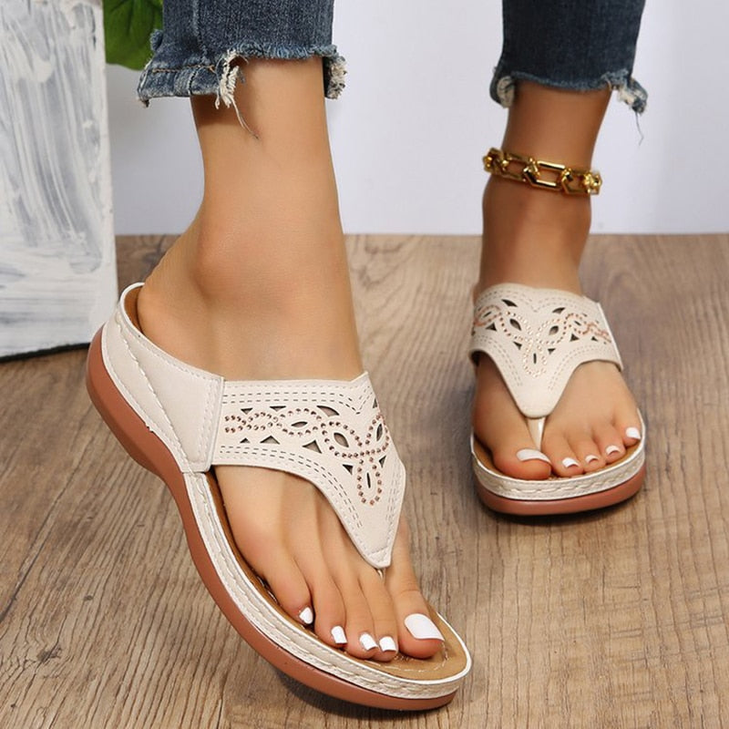 Sandales De plage à talons compensés pour femmes - Zaro
