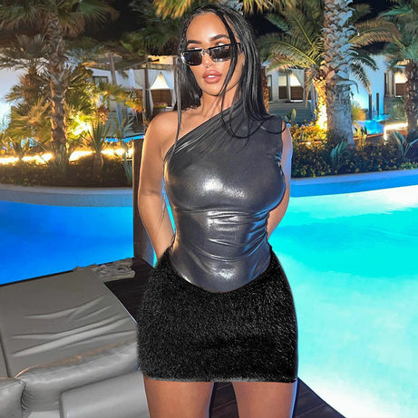 Robe de soirée deux pièces mini-jupe pour femmes - Windy