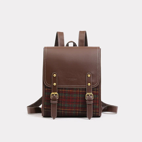 Sac Cartable Femme Rétro à Carreaux