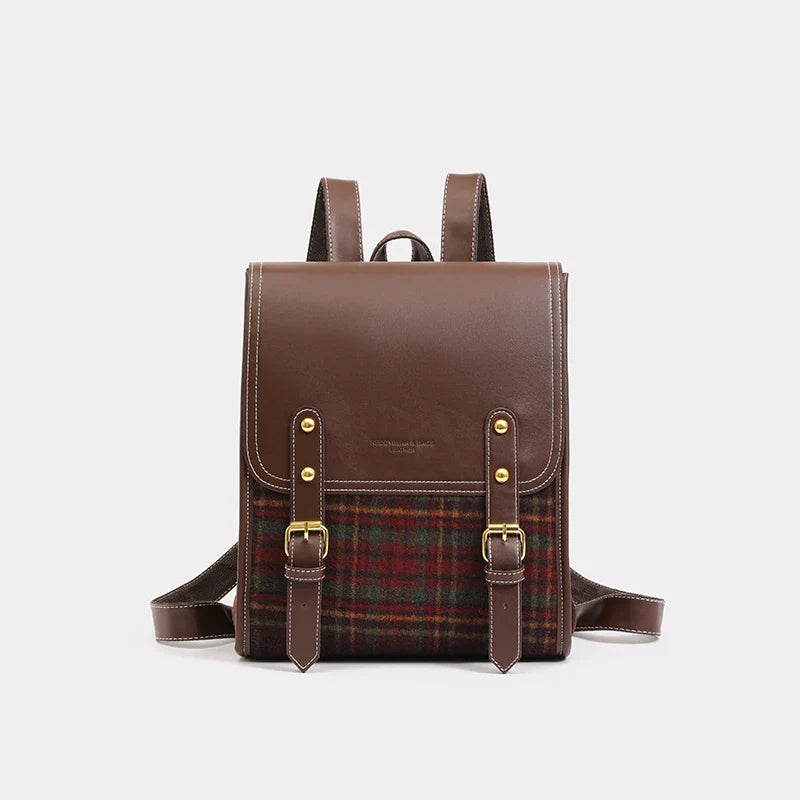 Sac Cartable Femme Rétro à Carreaux