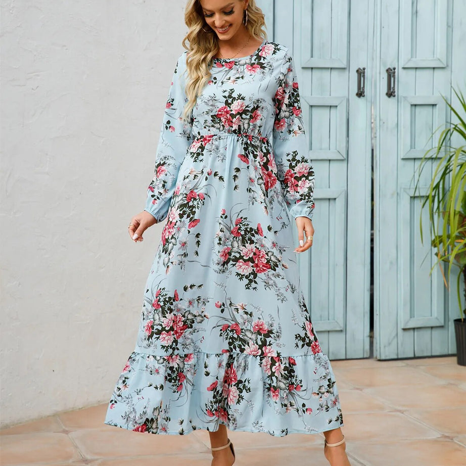 Robe bohème à imprimé floral pour femmes