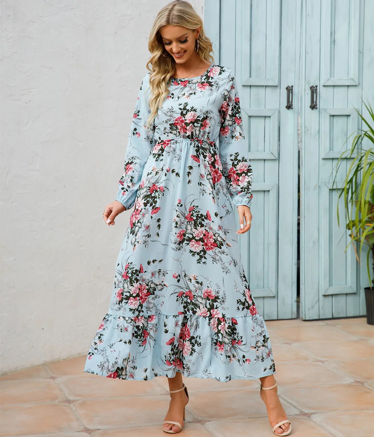 Robe bohème à imprimé floral pour femmes