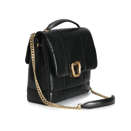 Sac Matelassé Noir Style Mallette