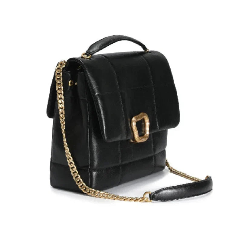 Sac Matelassé Noir Style Mallette