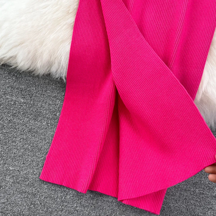 Gutruna - Robe soirée mi-longue fendue pour femme