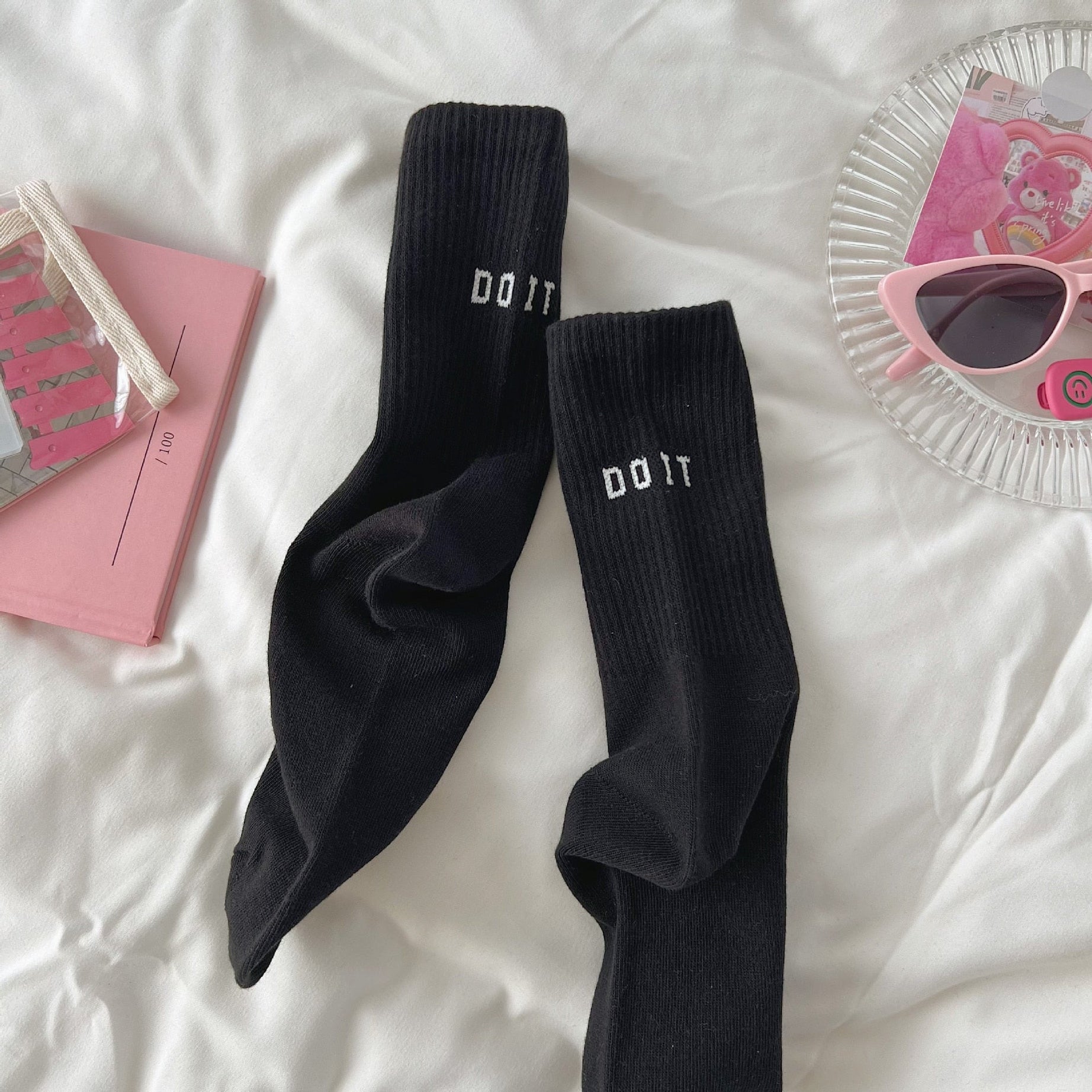 Chaussettes femme de sport longues rayures Yara
