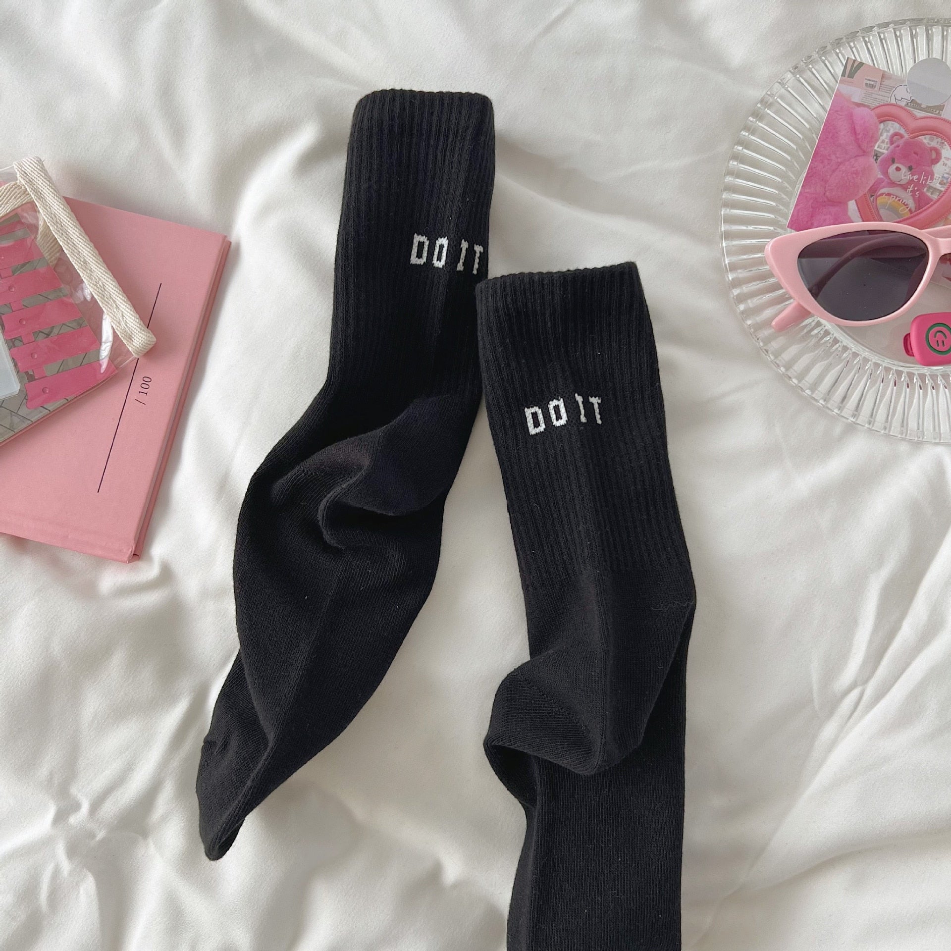 Chaussettes femme de sport longues rayures Yara