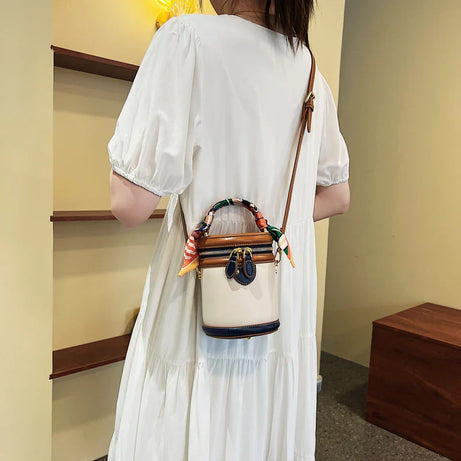 Sac à main seau beige tendance