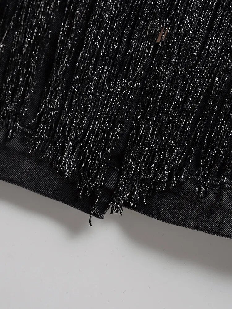 Veste en jean noir Rodéo