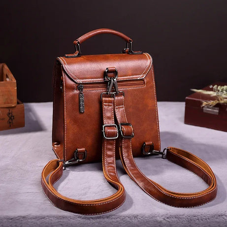 Sac Cartable Femme Marron et Vintage