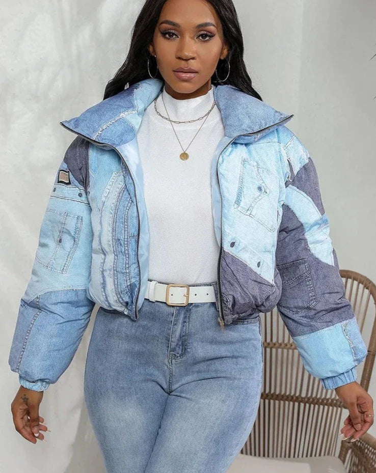 DOUDOUNE EN DENIM DOUBLE DUVET