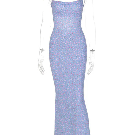 Robe mi-longue à imprimé floral pour femme