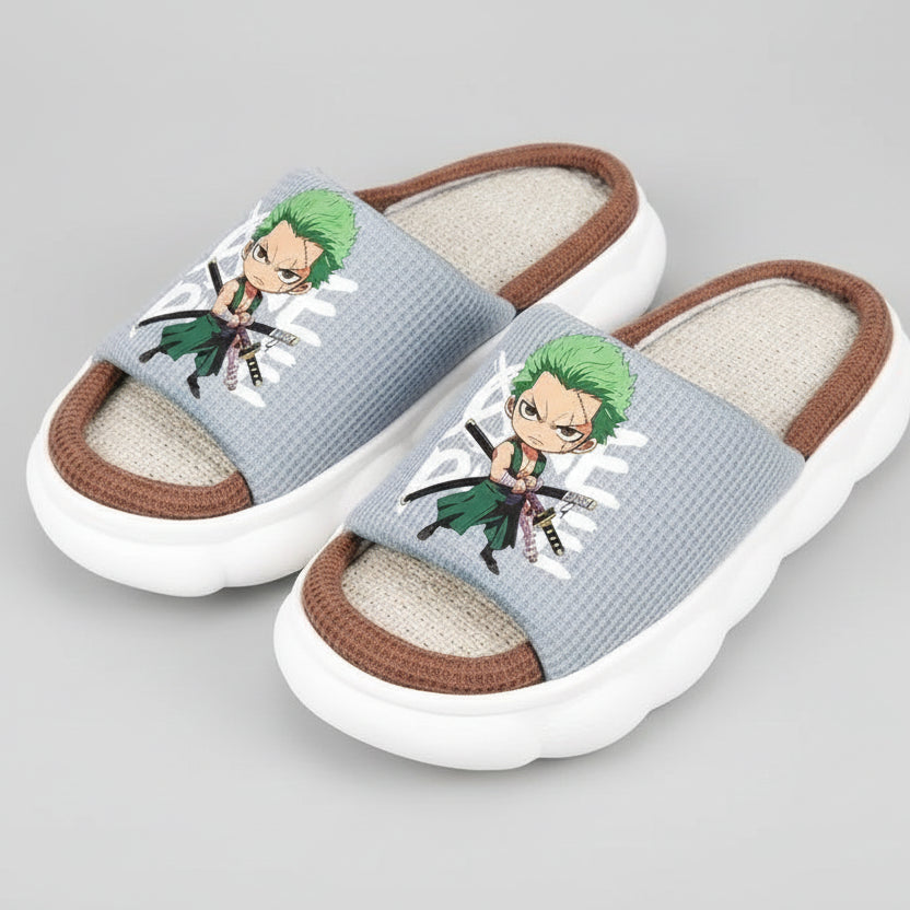 Chaussure manga one piece - Chaussons lumineux Luffy en lin pour garçons