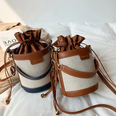 Sac à main seau beige clair tendance