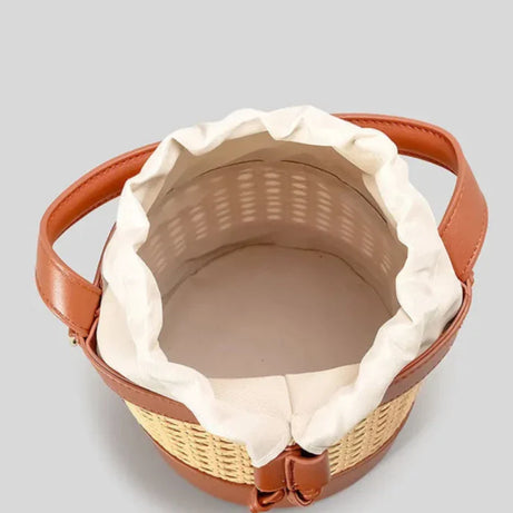 Sac Rotin Tressé Design avec Bandoulière