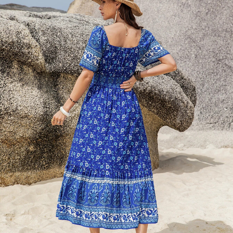 Kalgo Lässiges, böhmisches Urlaubskleid für Damen