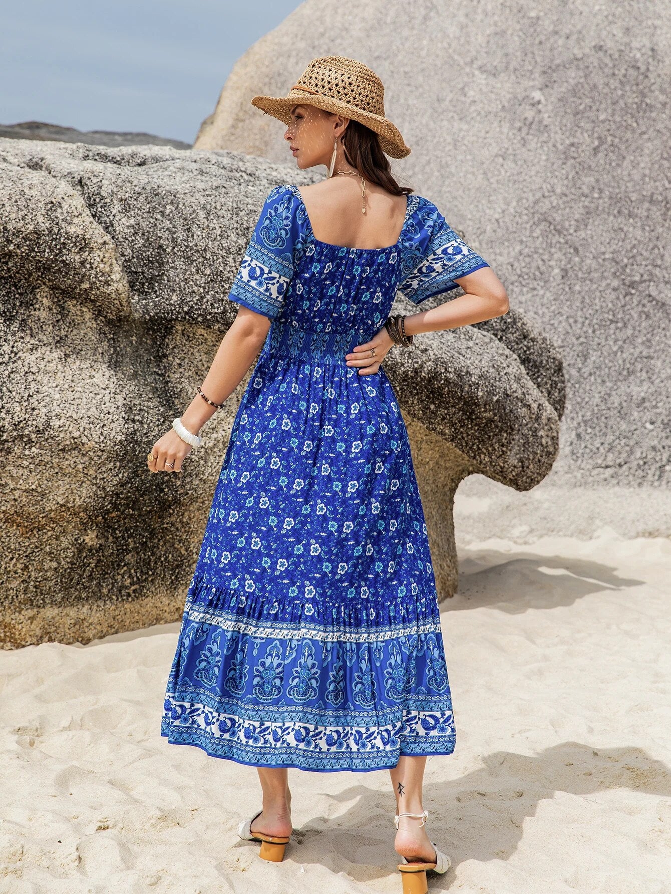 Kalgo Lässiges, böhmisches Urlaubskleid für Damen