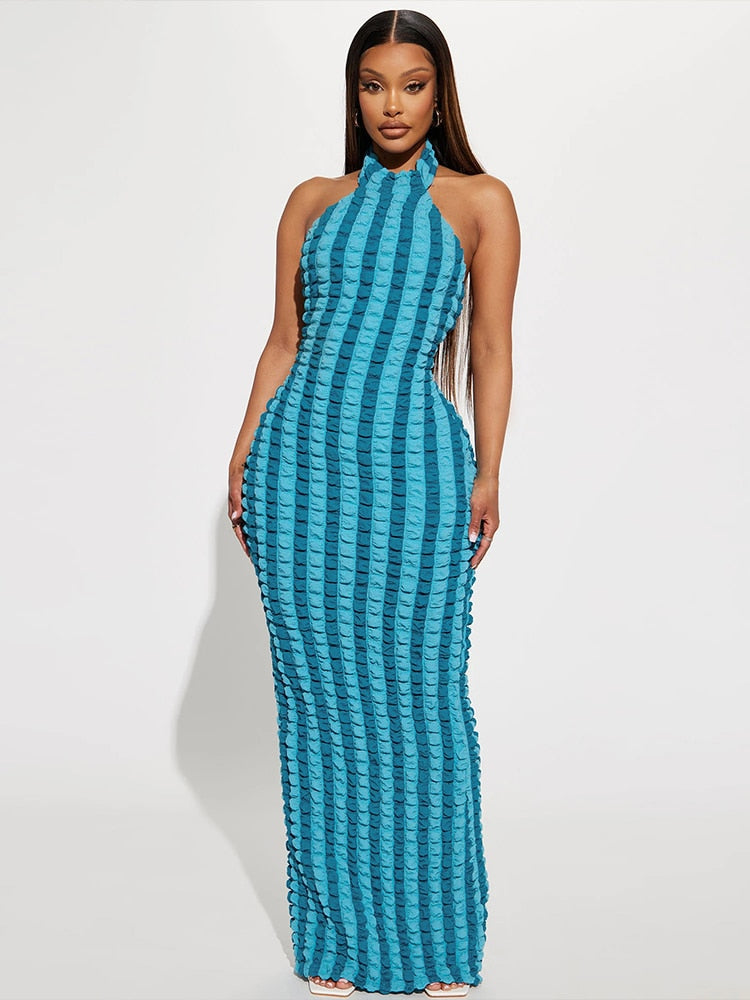 Zimna – Langes rückenfreies Abendkleid für Damen