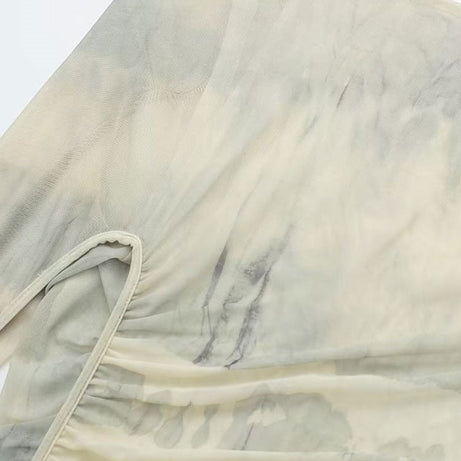 Olga - Robe soirée Midi asymétrique en Tulle pour femmes