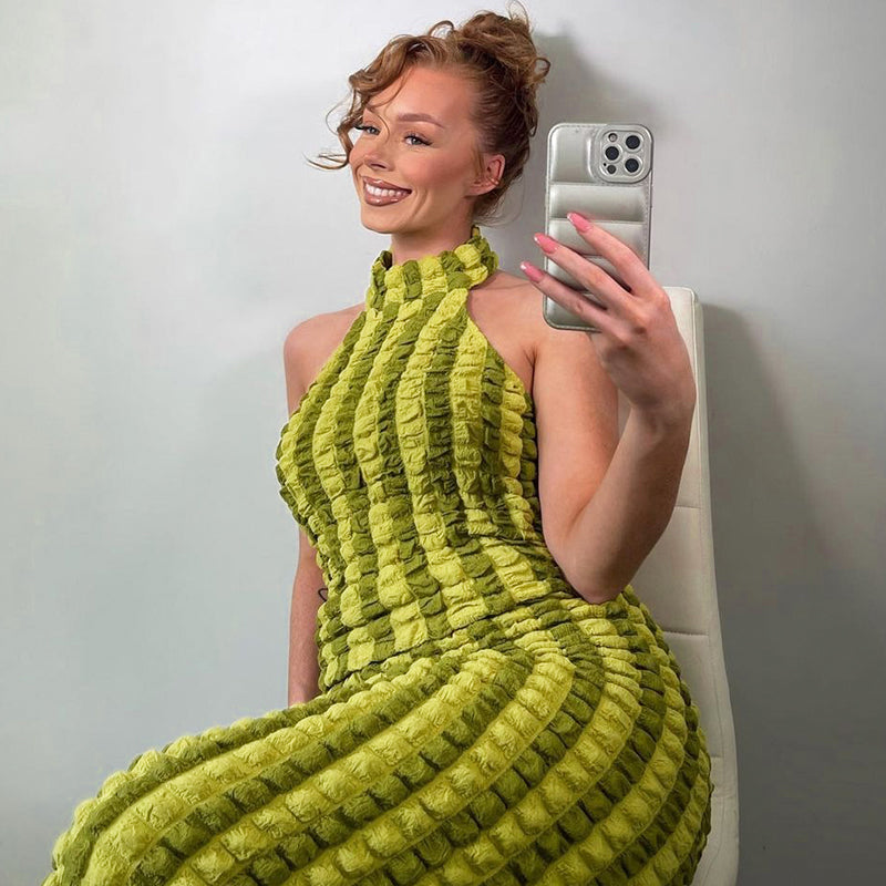 Zimna – Langes rückenfreies Abendkleid für Damen