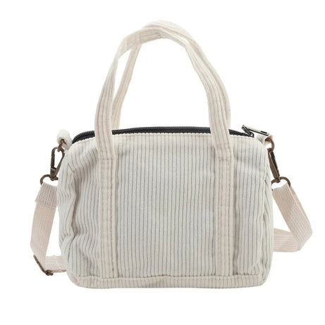 Petit sac à main bandoulière en velours côtelé