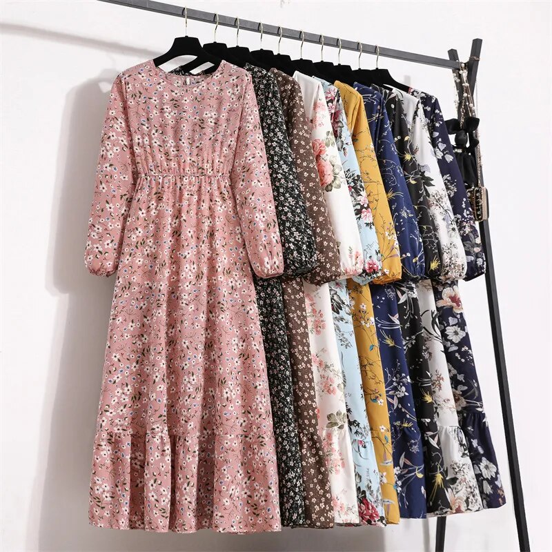 Robe bohème à imprimé floral pour femmes