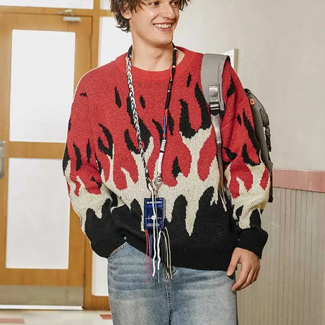 Pull en tricot à manches longues pour hommes