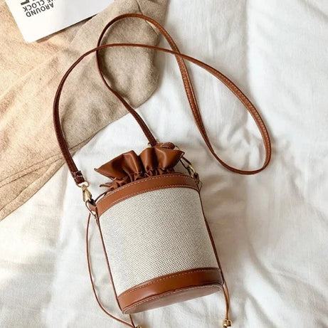 Sac à main seau beige clair tendance