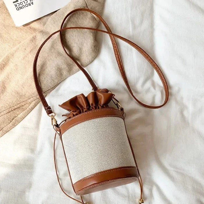 Sac à main seau beige clair tendance