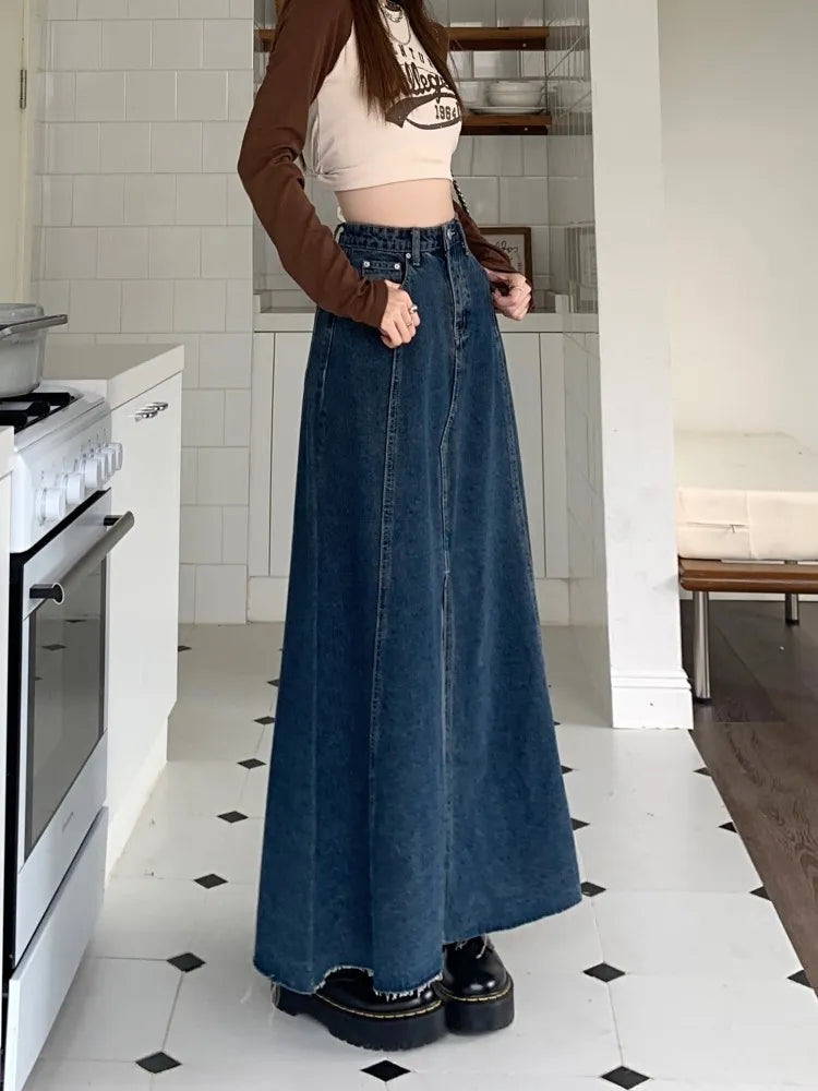Jupe en jean vintage pour femme elizzy