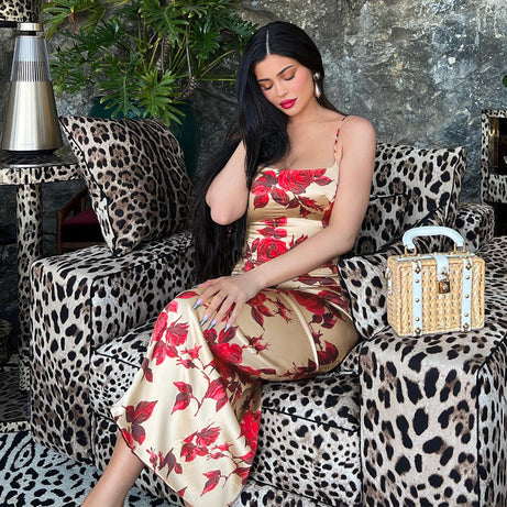 Robe mi-longue à imprimé floral pour femmes  - Simply