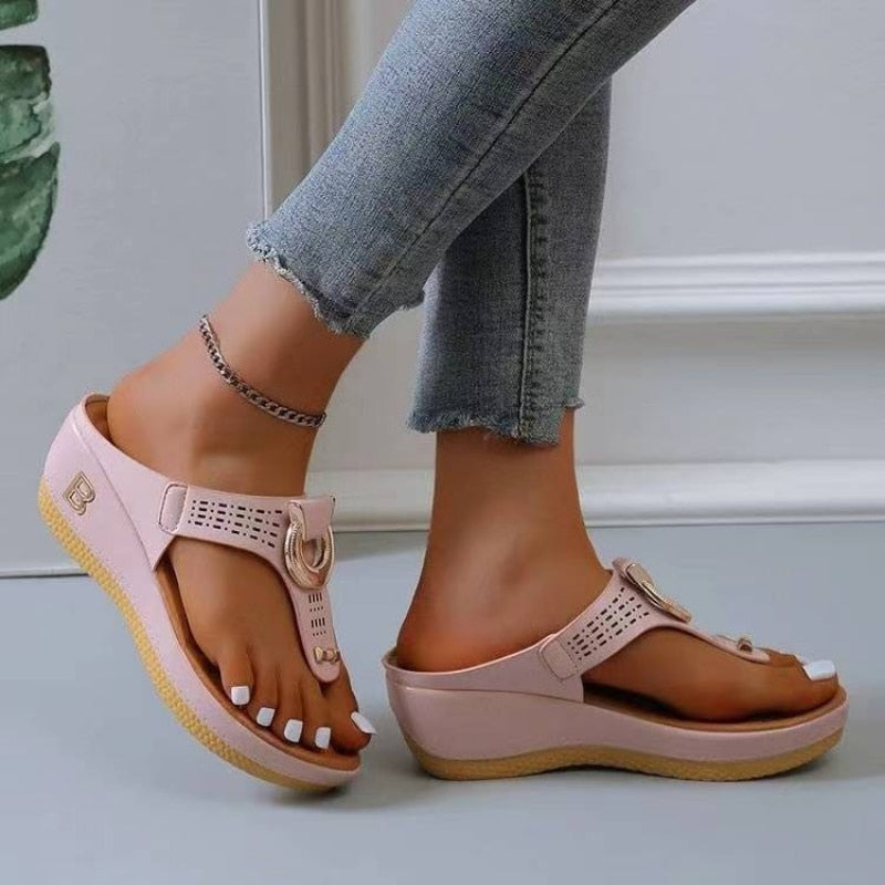 Sandales compensées pour femmes - Swiga
