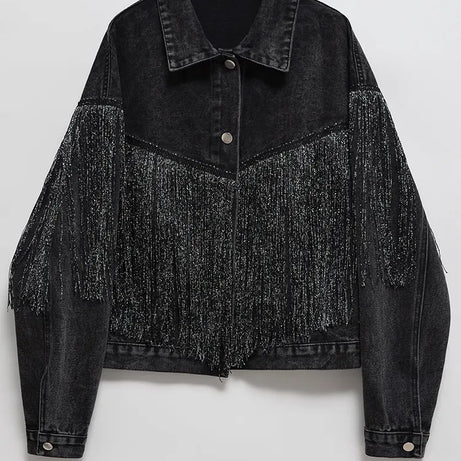 Veste en jean noir Rodéo
