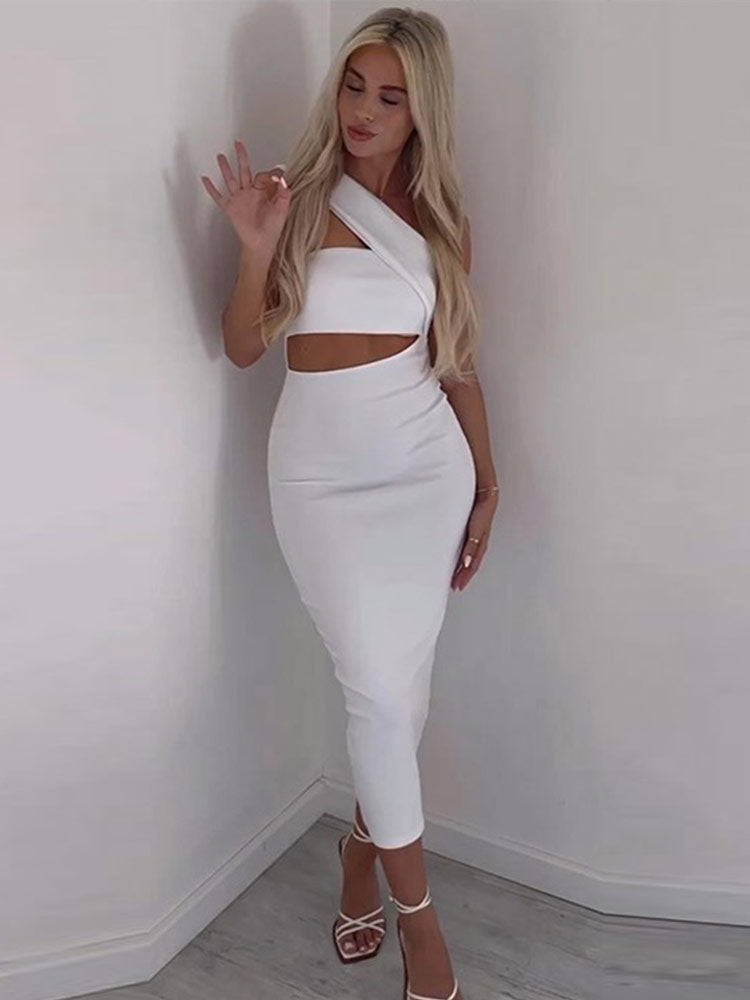 Robe Ajustée Irrégulière pour Femme - Priva