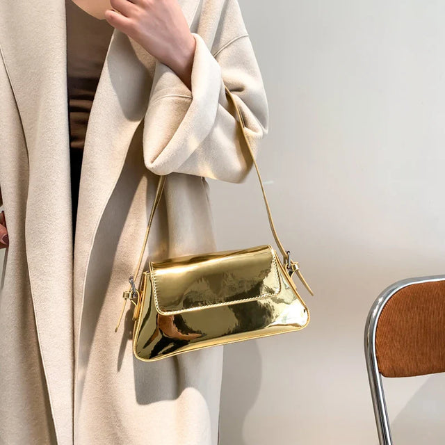 Sac à main doré bandoulière