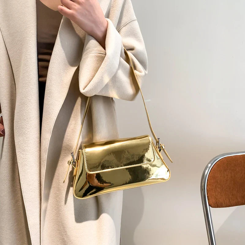 Sac à main doré bandoulière