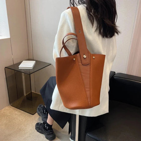 Sac Femme Seau Marron et Luxueux