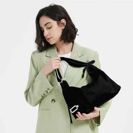 Sac à main cuir noir souple
